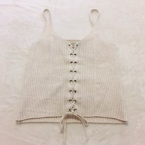 American Eagle Lace Up Tank